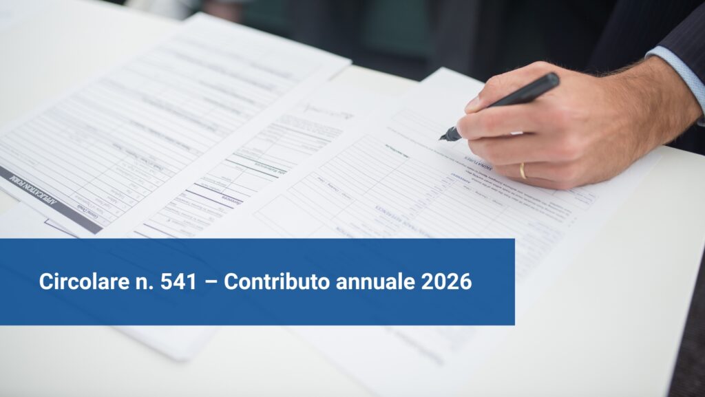 Circolare n. 541 – Contributo annuale 2026