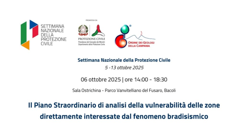 Convegno – Il Piano Straordinario di analisi della vulnerabilità delle zone direttamente interessate dal fenomeno bradisismico
