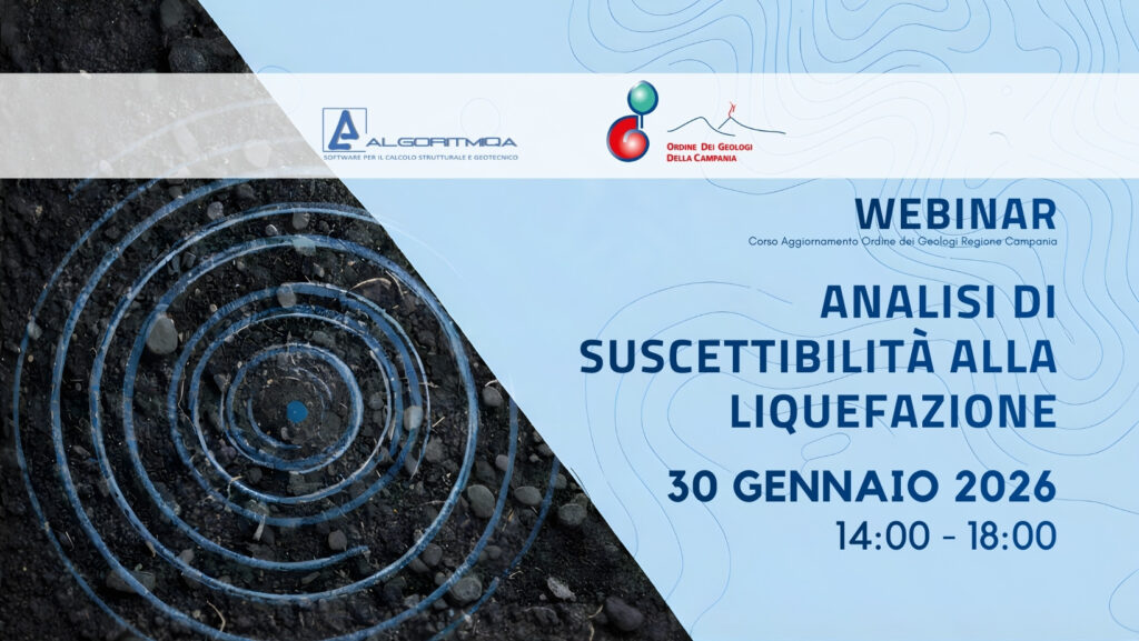 Webinar – Analisi di suscettibilità alla liquefazione
