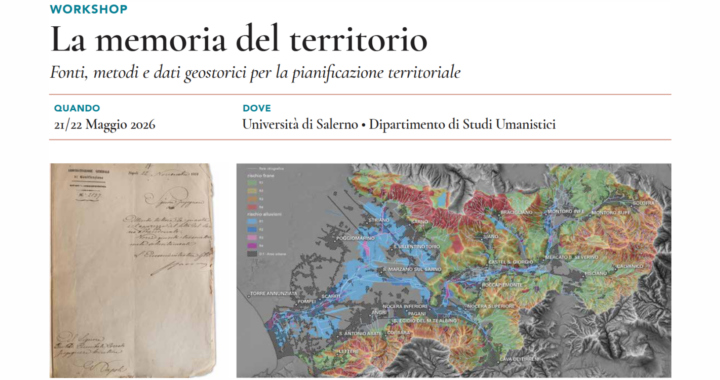 Workshop “La memoria del territorio” – 21 e 22 maggio, UNISA