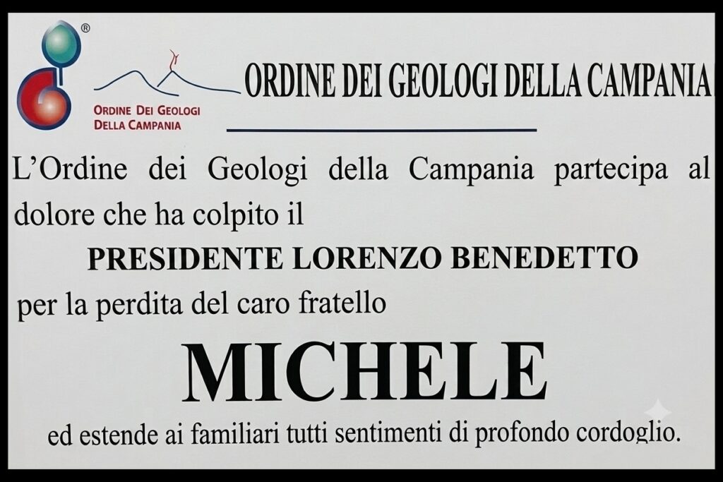 Vicinanza e cordoglio per la perdita di Michele Benedetto