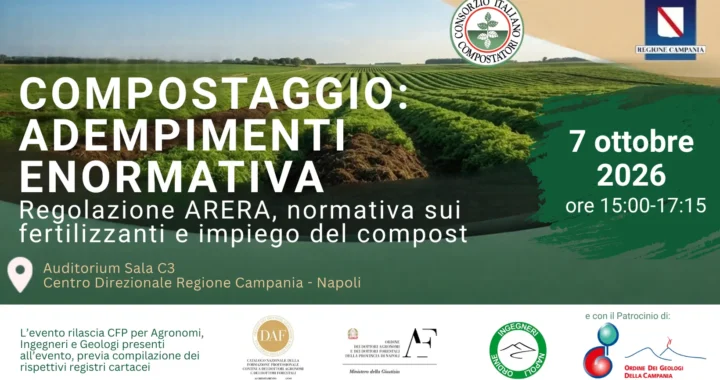 Convegno – Compostaggio: Regolazione ARERA, normativa sui fertilizzanti e impiego del compost